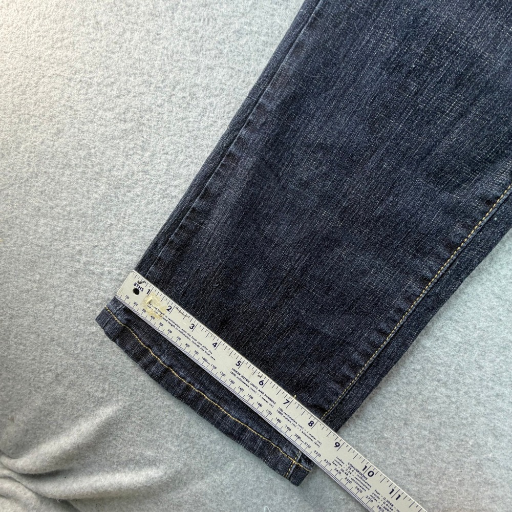 Bongo D'Flirty Womens Dark Wash Low Rise Flare Jeans Size 5 Stretch Blue Denim - Picture 2 of 11